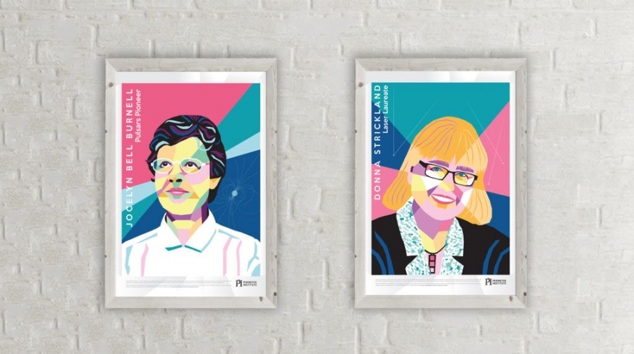 “Forces of Nature” posters of Donna Strickland and Jocelyn Bell Burnell