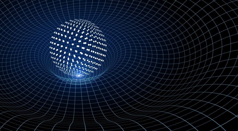 Illustration of sphere creating a wave