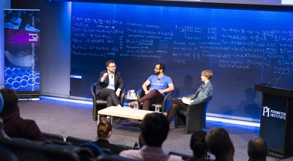 Panelists speaking at a career day event at Perimeter Institute