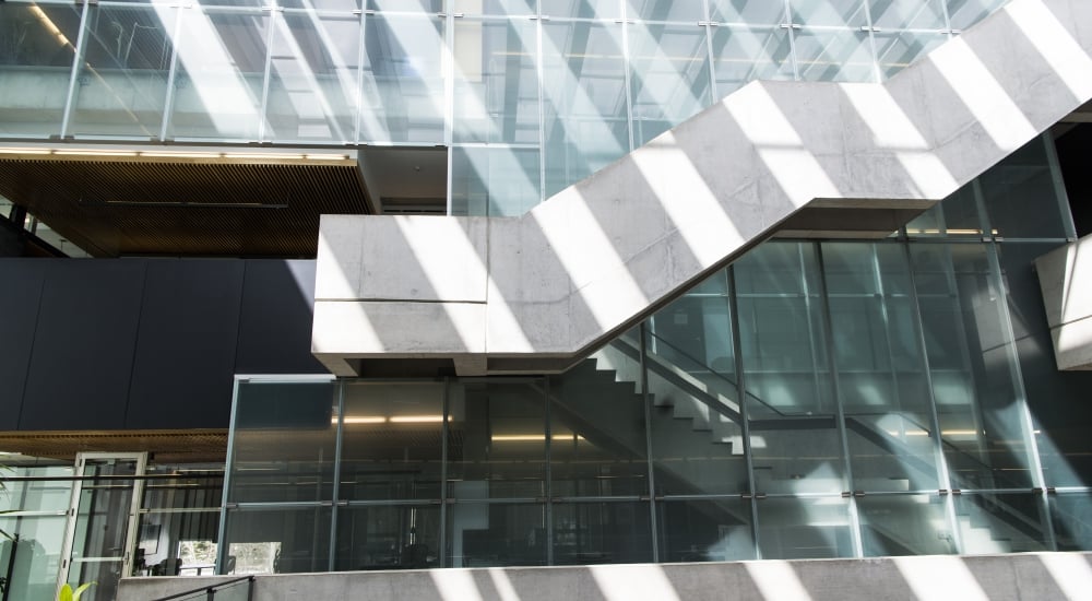 staircase in Perimeter Institute's atrium