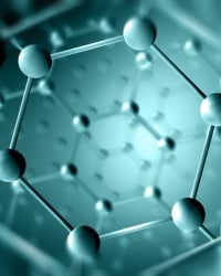 Atoms connected with lines