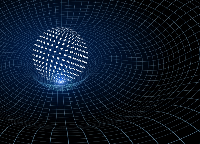 Illustration of sphere creating a wave