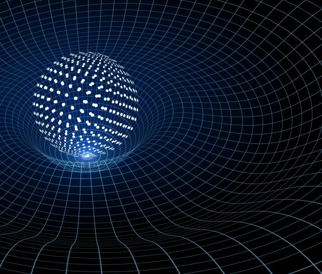 Illustration of sphere creating a wave