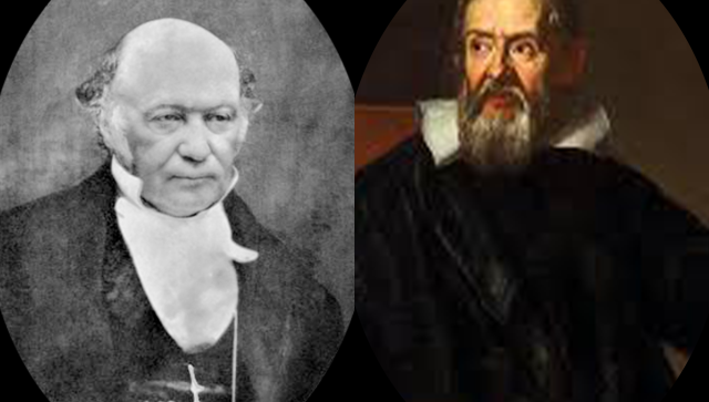 Portraits of William Rowan Hamilton and Galileo Galilei