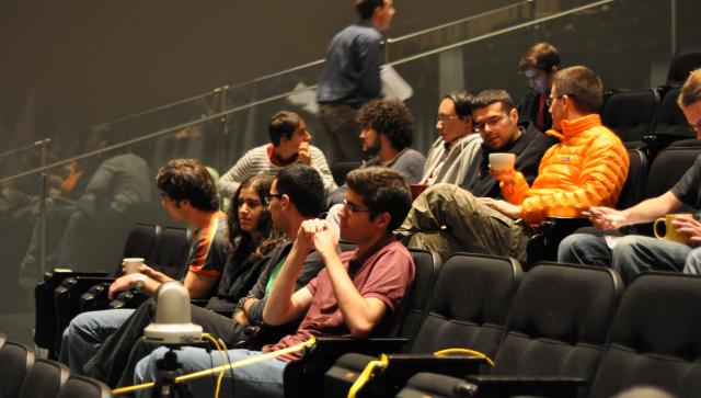 audience attending a science talk