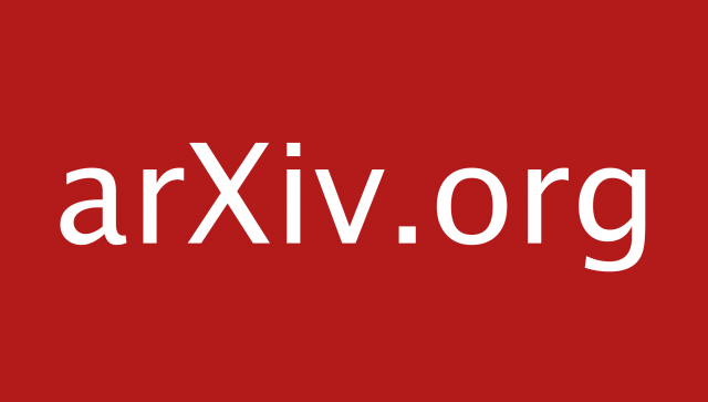 arXiv.org logo on red background