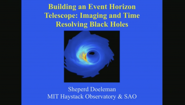 Powerpoint opening slide for black holes presentation