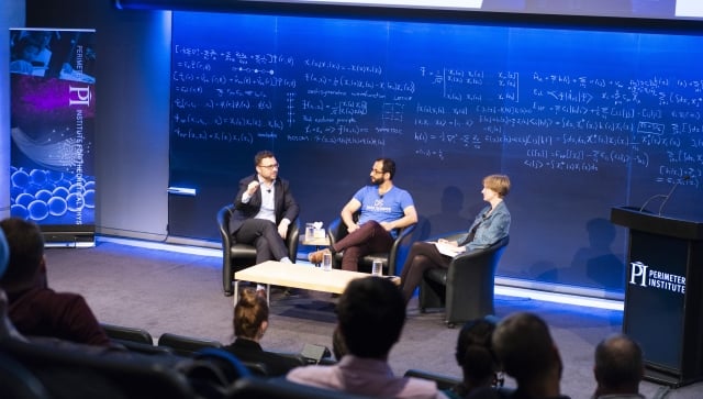 Panelists speaking at a career day event at Perimeter Institute