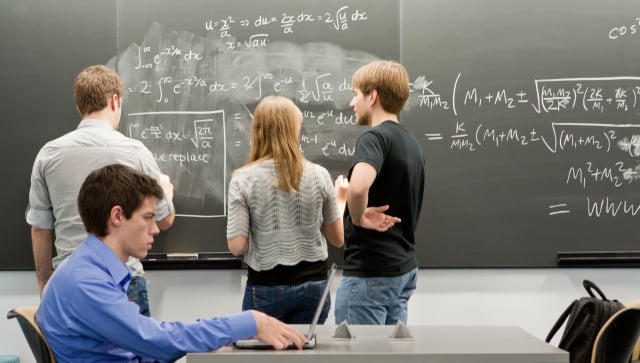 Researchers interacting