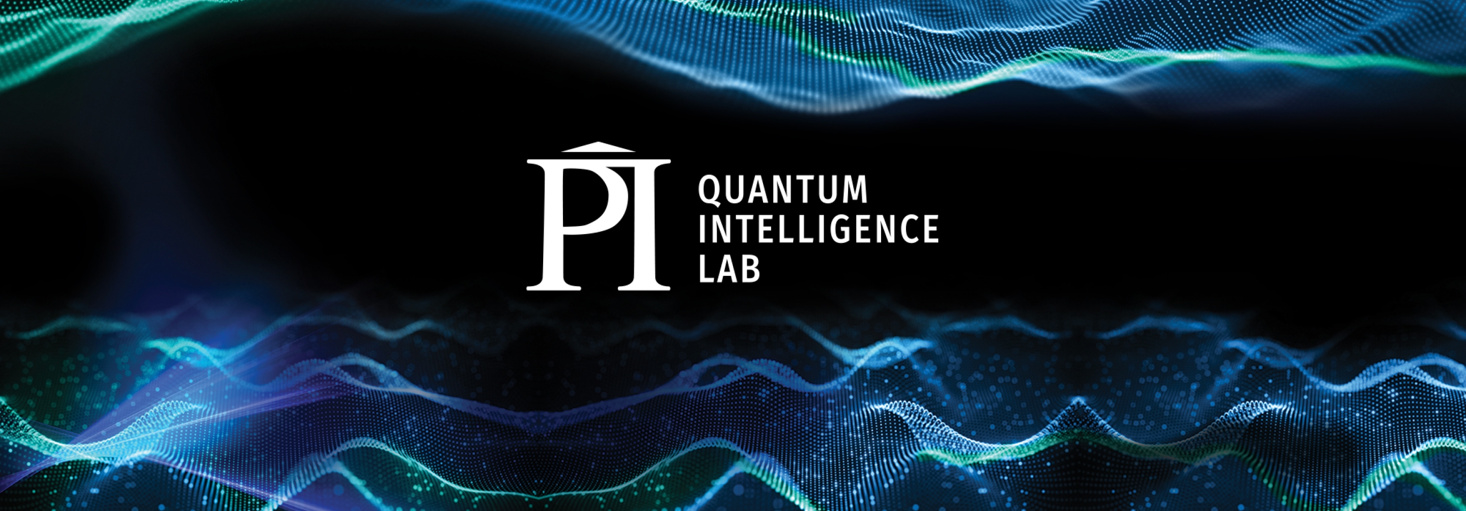 Quantum waves with PI Quantum Intelligence Lab logo on top
