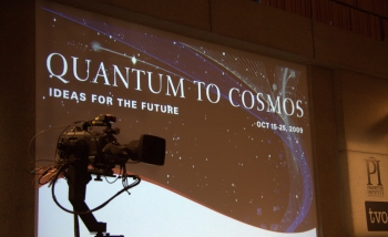 Presentation screen - quantum to cosmos